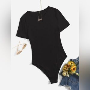 EZwear Plus Lettuce Trim Rib-knit Bodysuit *NEW*